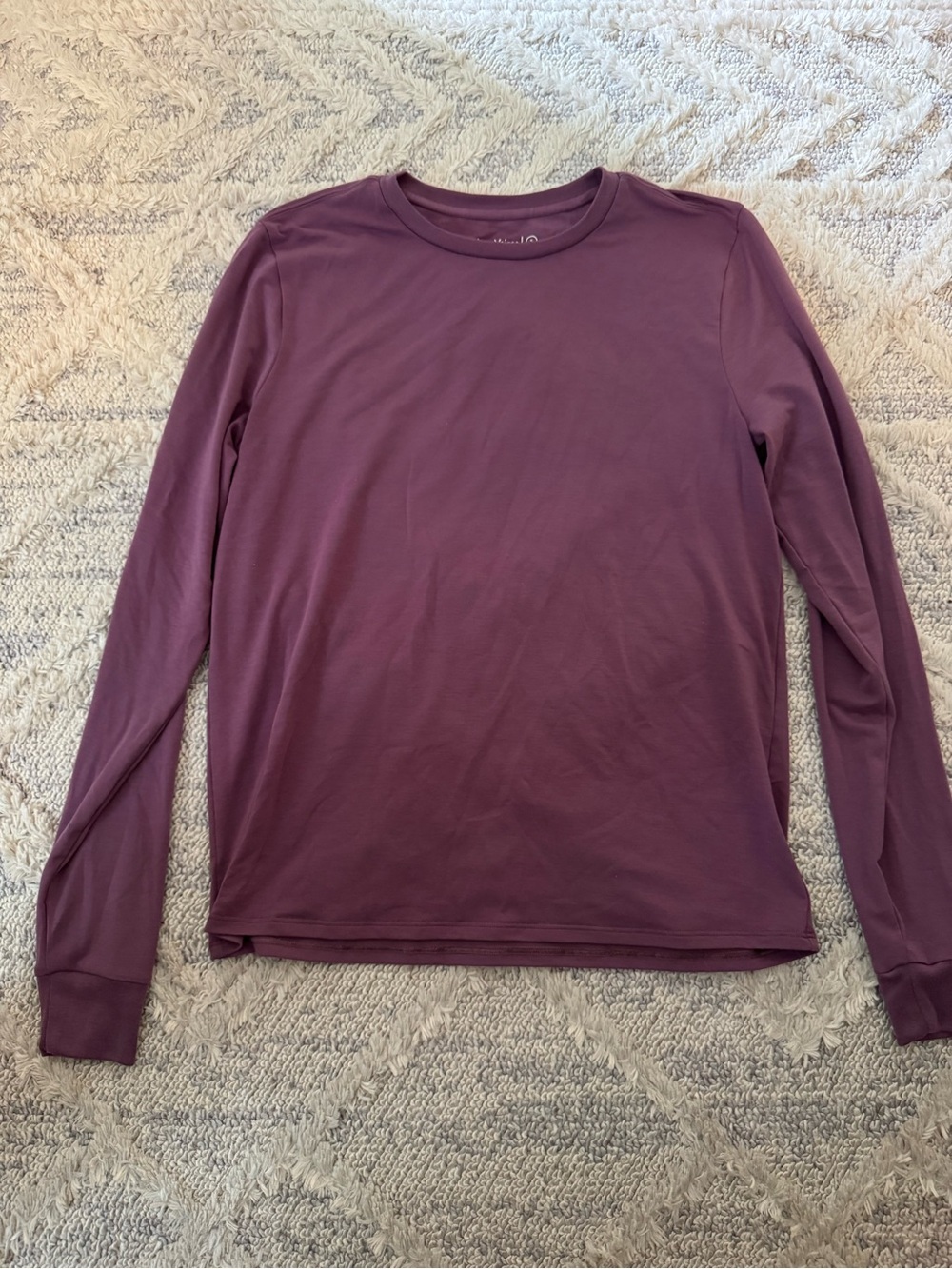 Outdoor voices Long-Sleeve Crewneck Shirt in Plum